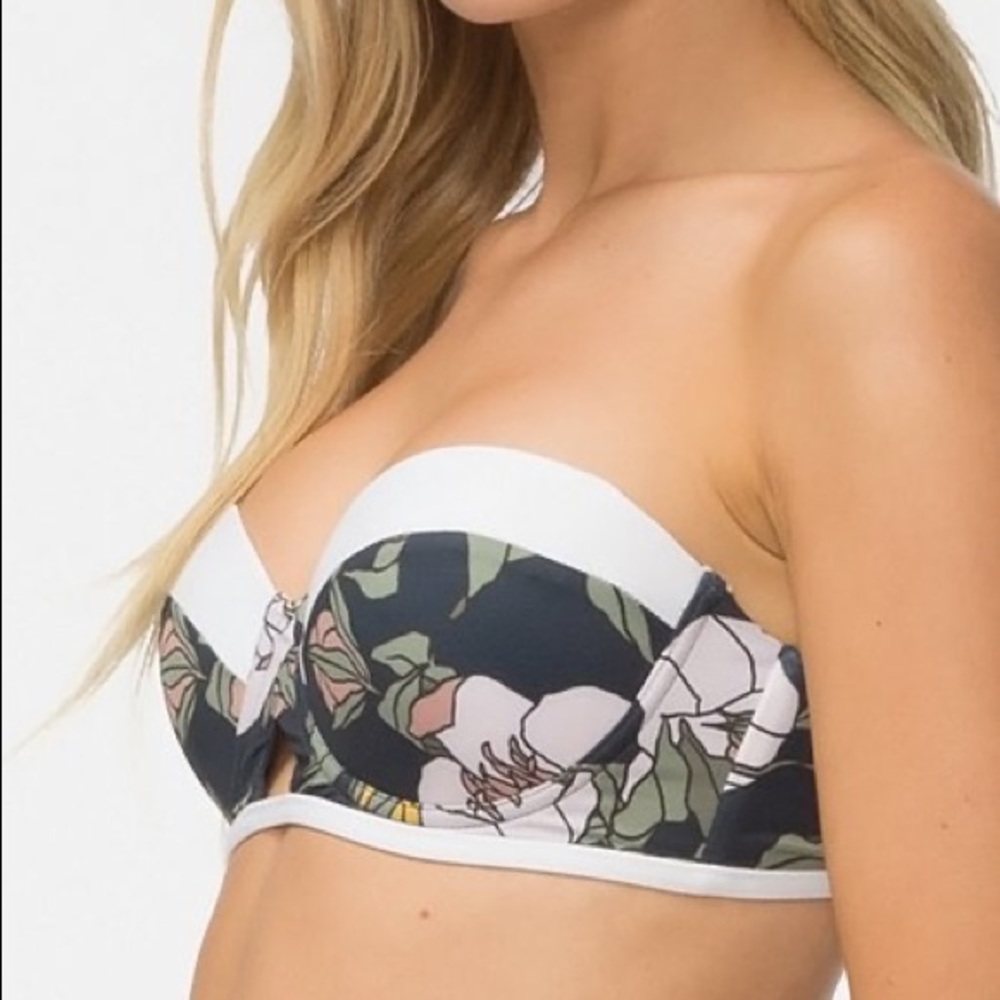 Tavik Blue‎ Ombré Floral Emma Corsica Swim Top Size S - Picture 3 of 5